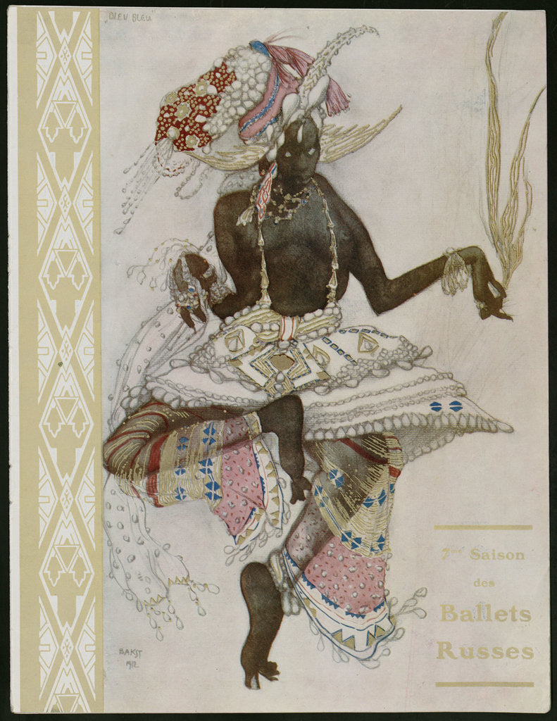 Detail of Title page of Souvenir program for Ballets Russes by Léon Bakst