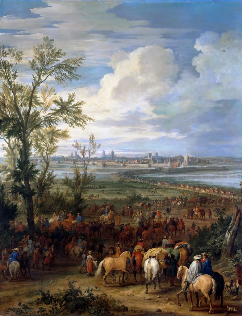 Detail of The Siege of Ypres, March 1678 by Adam Frans van der Meulen