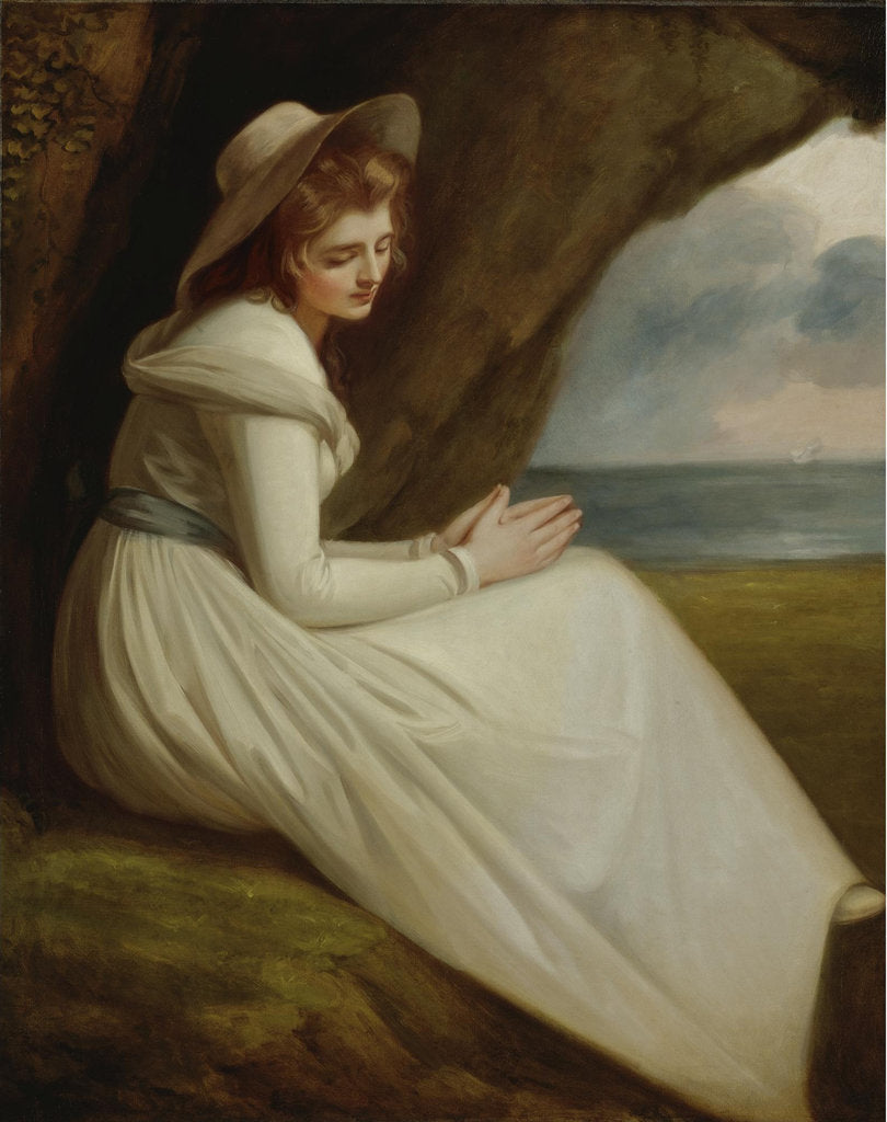 Detail of Emma, Lady Hamilton by George Romney