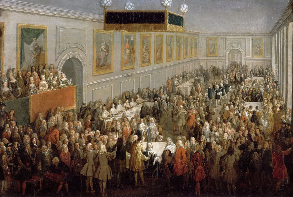 Detail of Feast given after the Coronation of Louis XV at the Palais Archiepiscopal in Rheims, 25th October 17 by Pierre-Denis II Martin