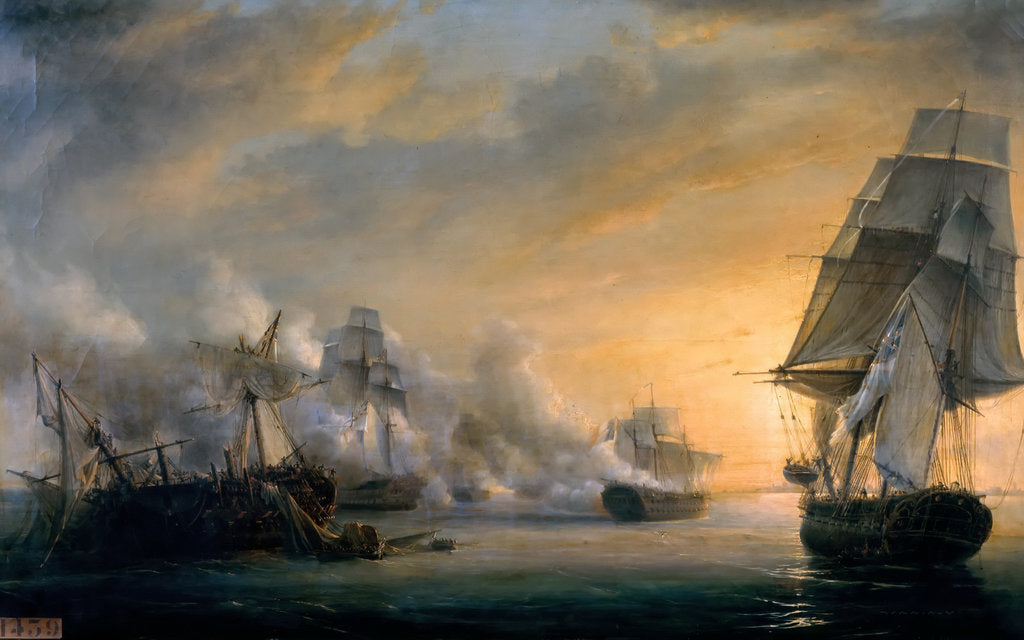 Detail of Naval Combat before Cádiz on July 13, 1801 by Pierre-Julien Gilbert