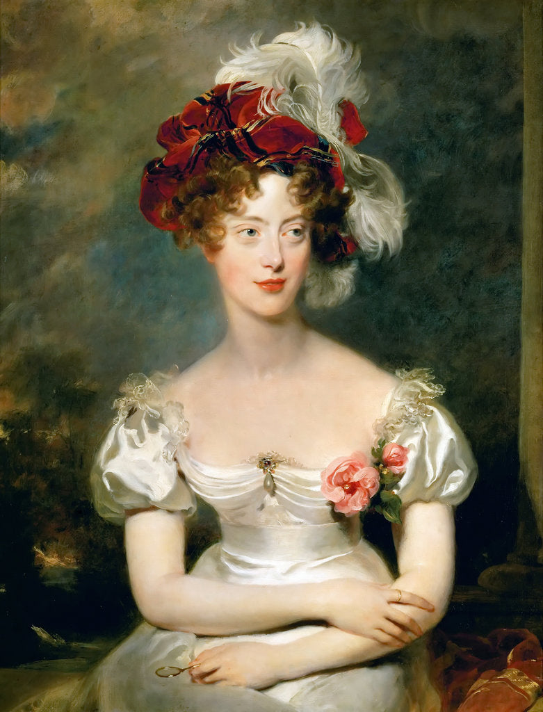 Detail of Princess Caroline of Naples and Sicily, Duchesse de Berry by Sir Thomas Lawrence