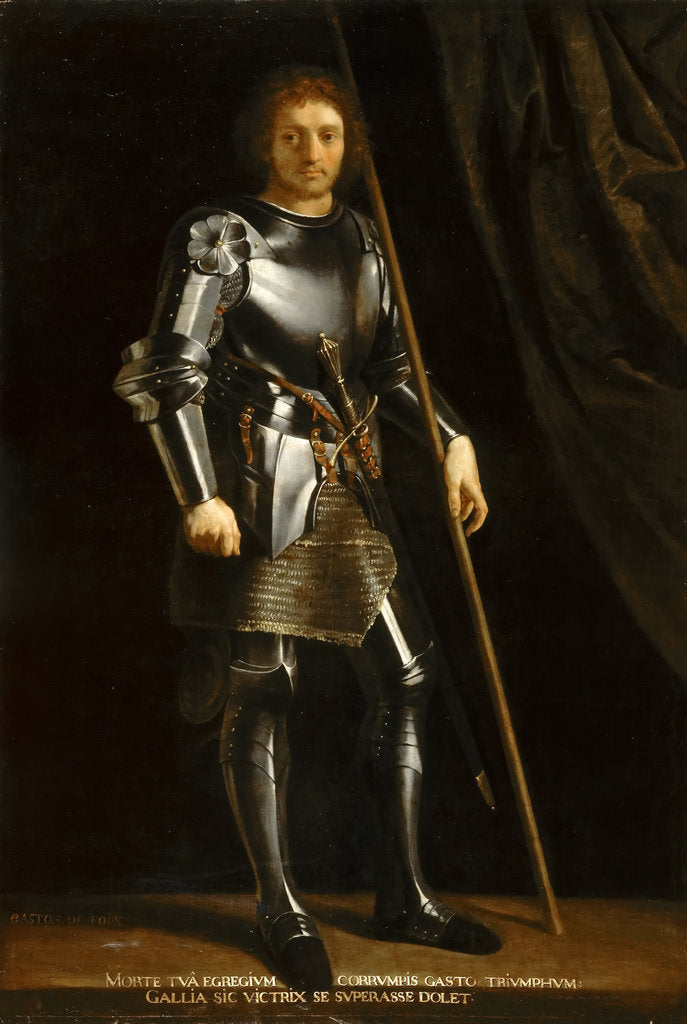 Detail of Gaston of Foix, Duke of Nemours (Warrior Saint) After Giorgione by Philippe de Champaigne