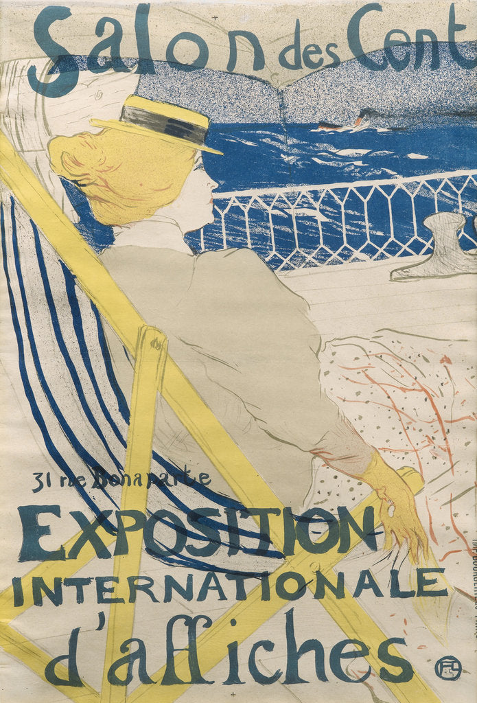 Detail of La passagere du 54 - Promenade en yacht (Salon des Cent) by Henri de Toulouse-Lautrec
