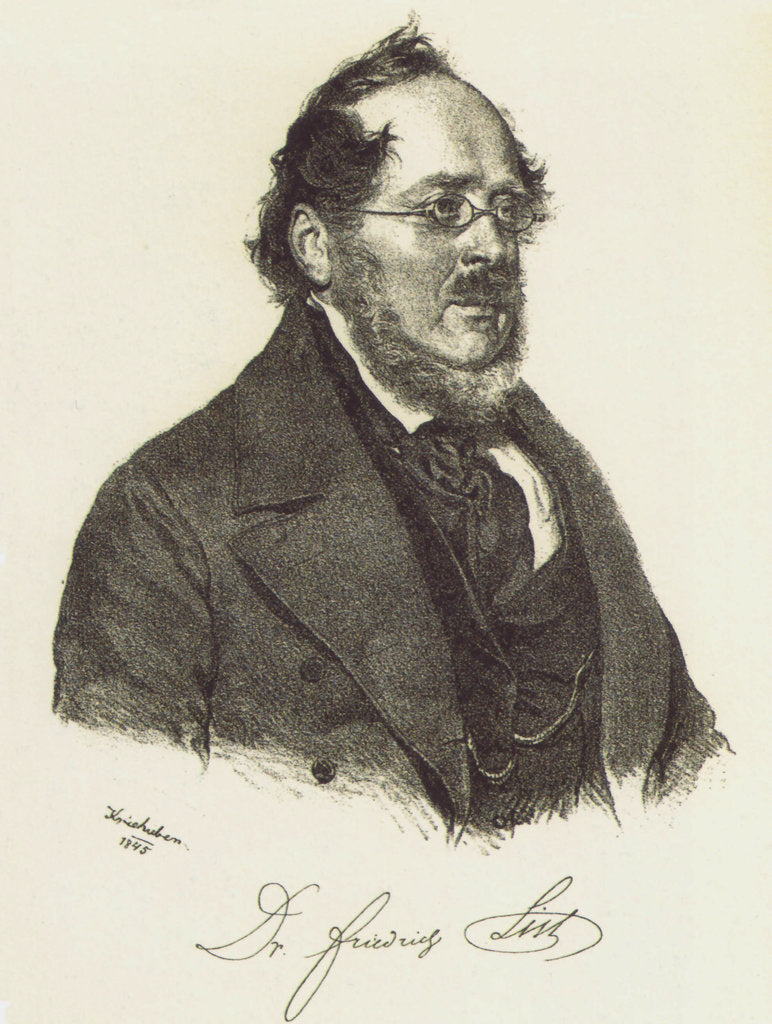 Detail of Friedrich List by Josef Kriehuber