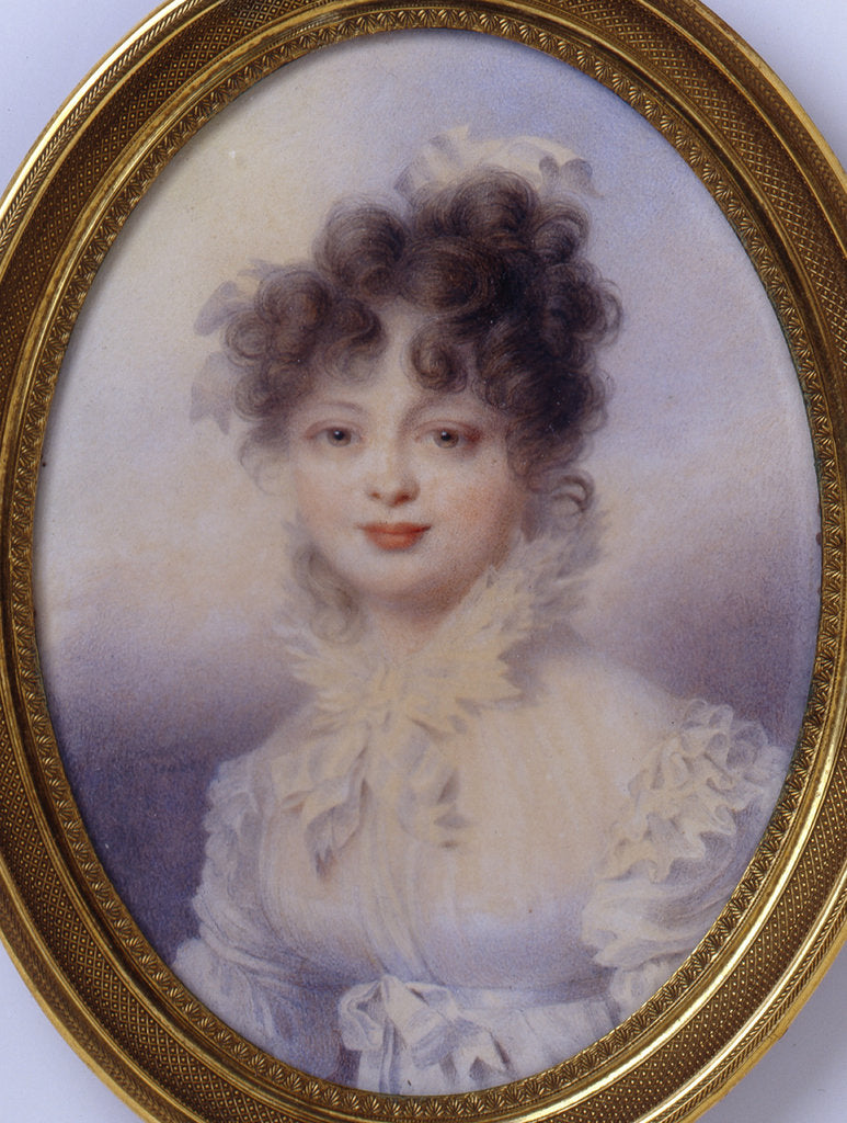 Detail of Grand Duchess Catherine Pavlovna of Russia, Queen of Württemberg by Jean-Baptiste Isabey