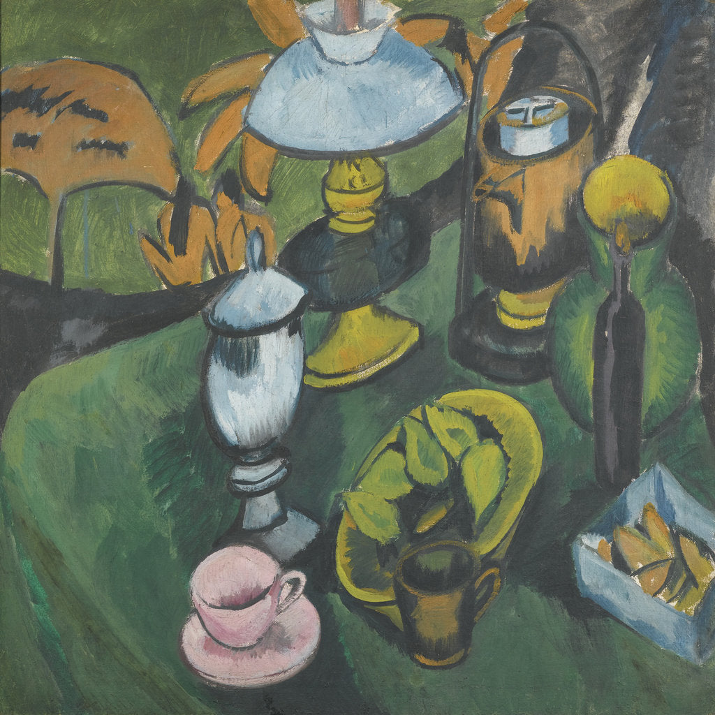 Detail of Still life with lamp by Ernst Ludwig Kirchner