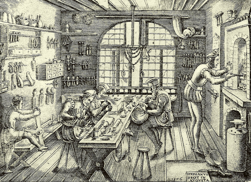 Detail of Goldsmiths Shop by Étienne Delaune