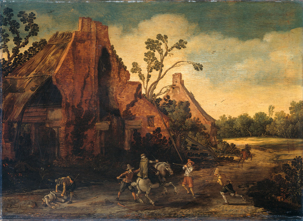 Detail of The Robbery by Esaias van de Velde
