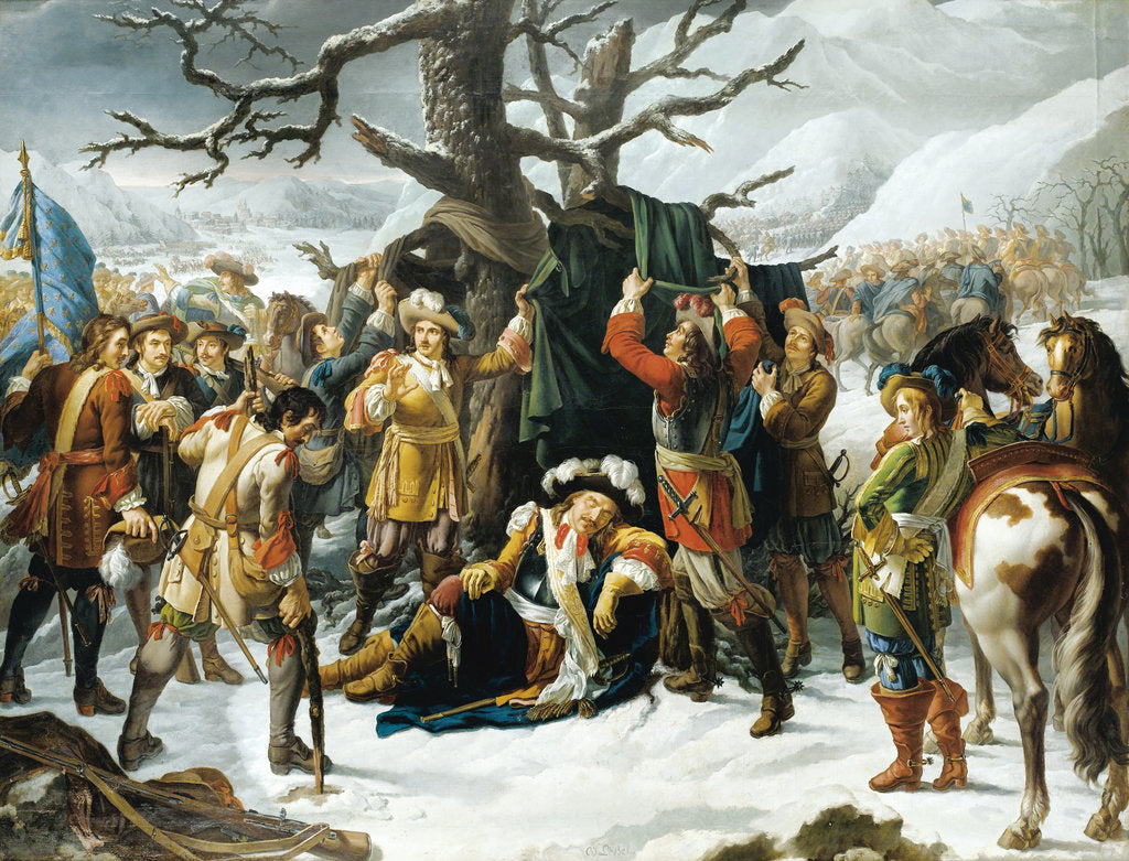 Detail of Maréchal de Turenne Asleep on the Eve of the Battle of Turckheim by Charles-Jacques Lebel