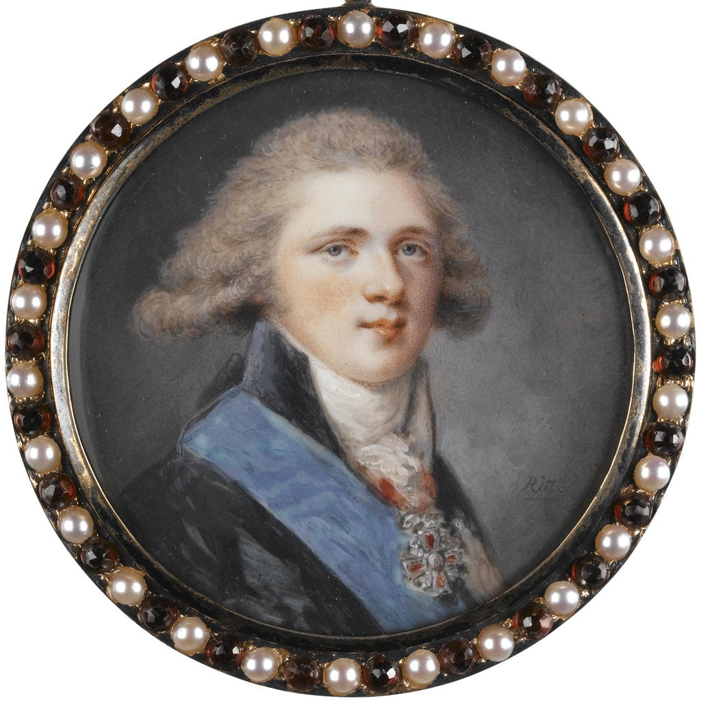Detail of Portrait of Grand Duke Alexander Pavlovich of Russia by Augustin Christian Ritt