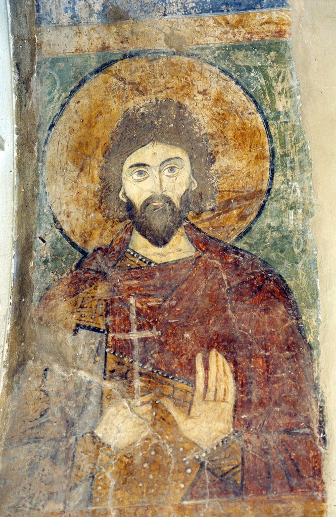 Detail of Saint Adrian by Ancient Russian frescos