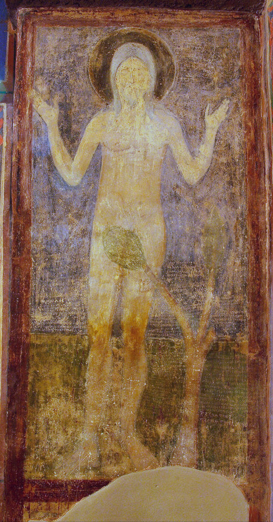 Detail of Saint Onuphrius by Ancient Russian frescos