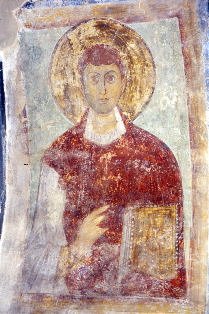 Detail of Saint Pantaleon (Panteleimon) by Ancient Russian frescos