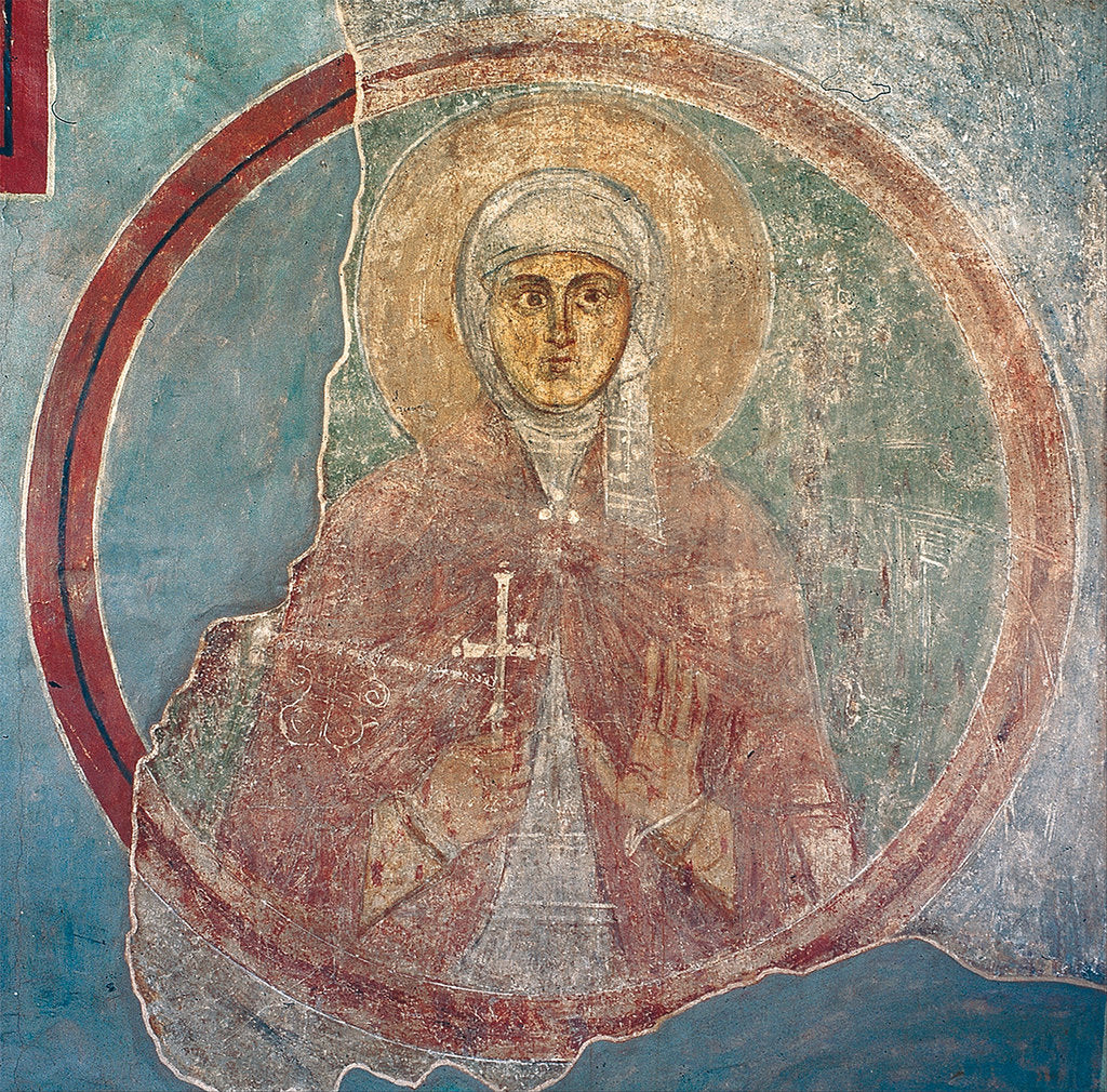 Detail of Saint Sophia by Ancient Russian frescos