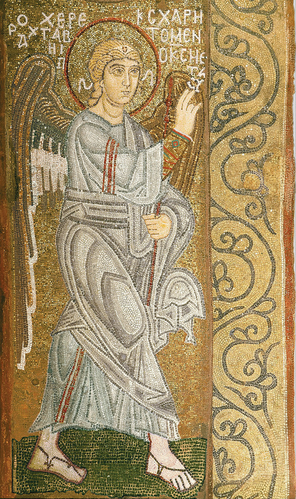 Detail of The Annunciation by Byzantine Master
