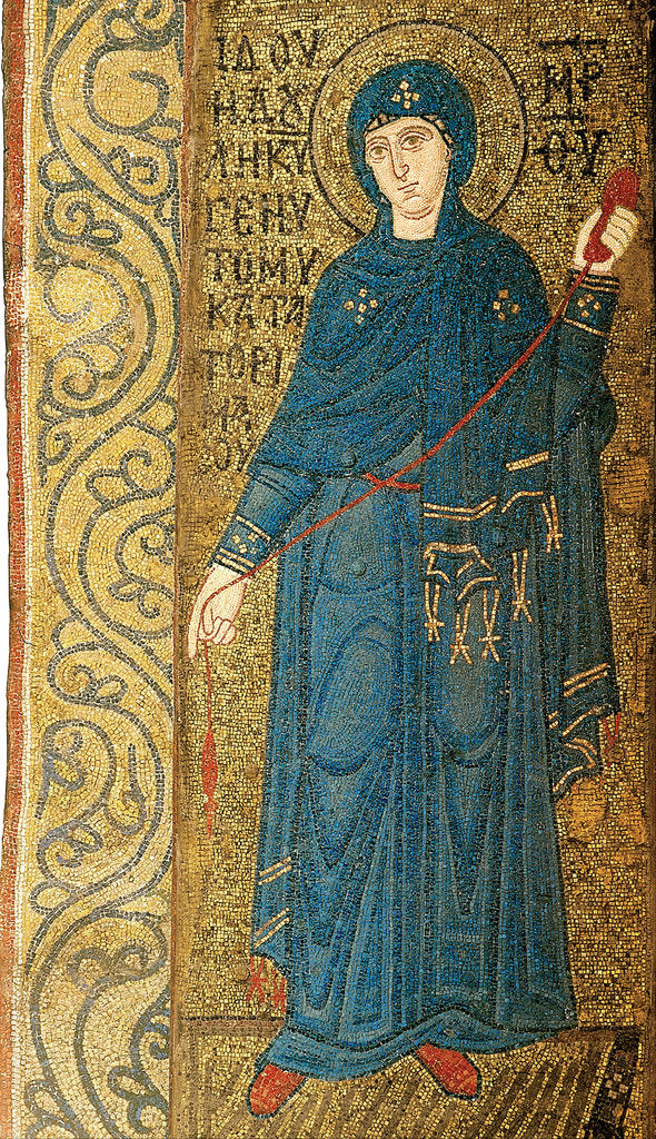 Detail of The Annunciation by Byzantine Master