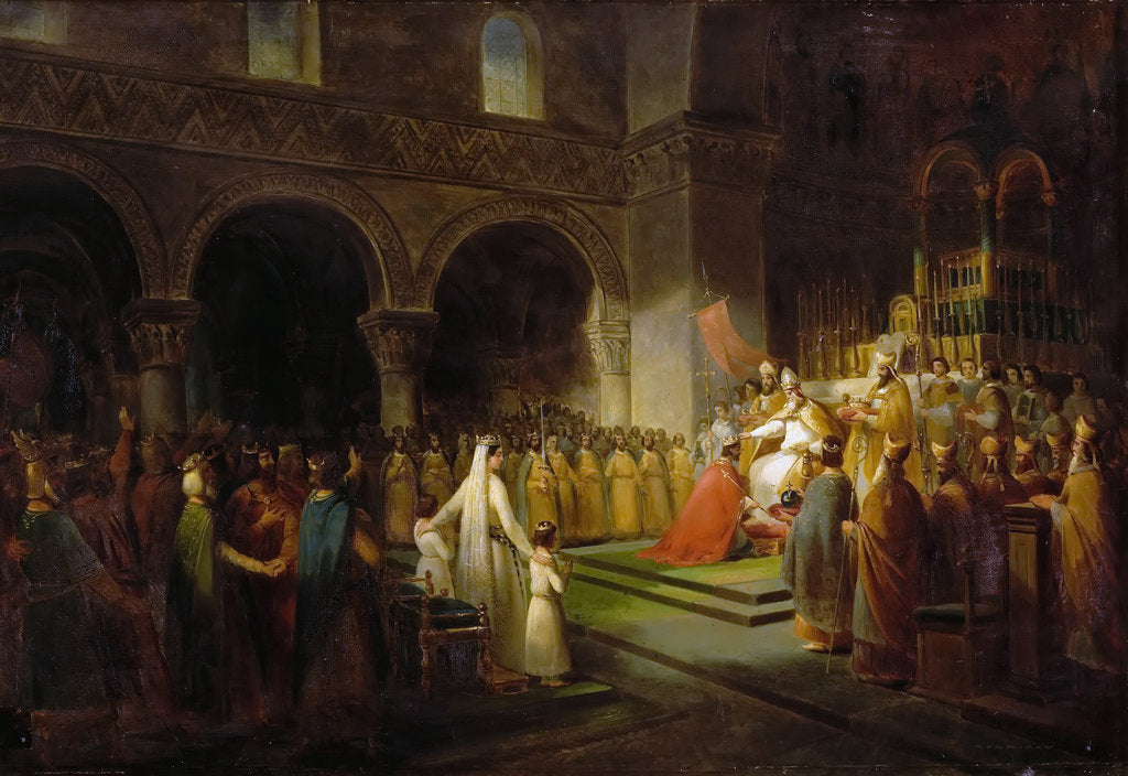 The Anointing of Pepin the Short at Saint-Denis, 28 July 754 by François Dubois