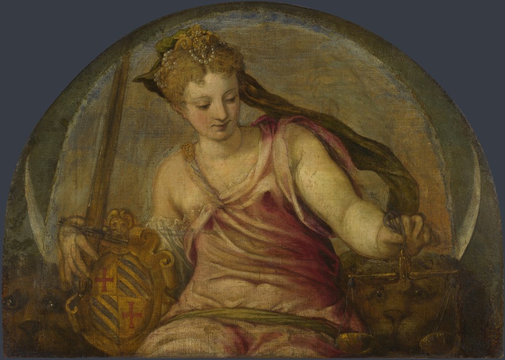Detail of Justice by Giuseppe Salviati