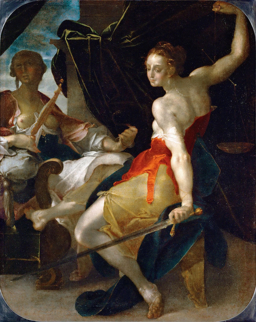 Detail of Allegory of Justice and Prudence by Bartholomeus Spranger
