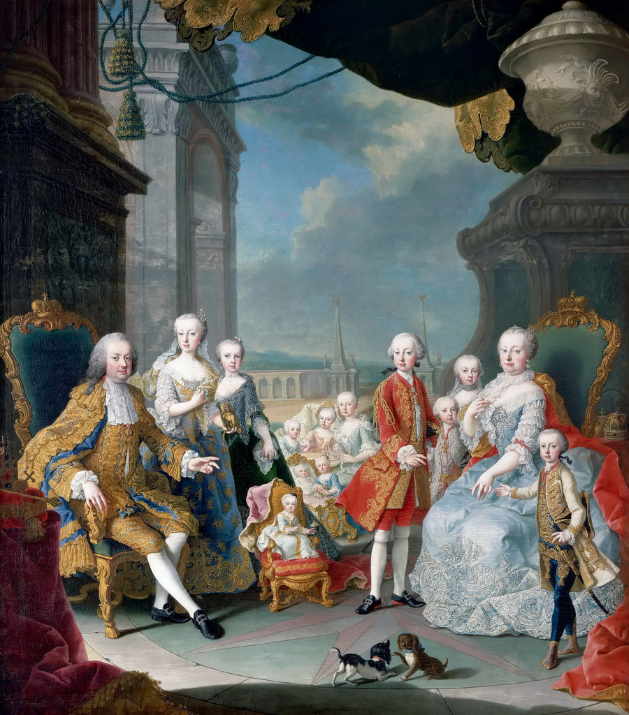 Detail of Maria Theresia of Austria and Francis I with their Children by Martin van Meytens the Younger