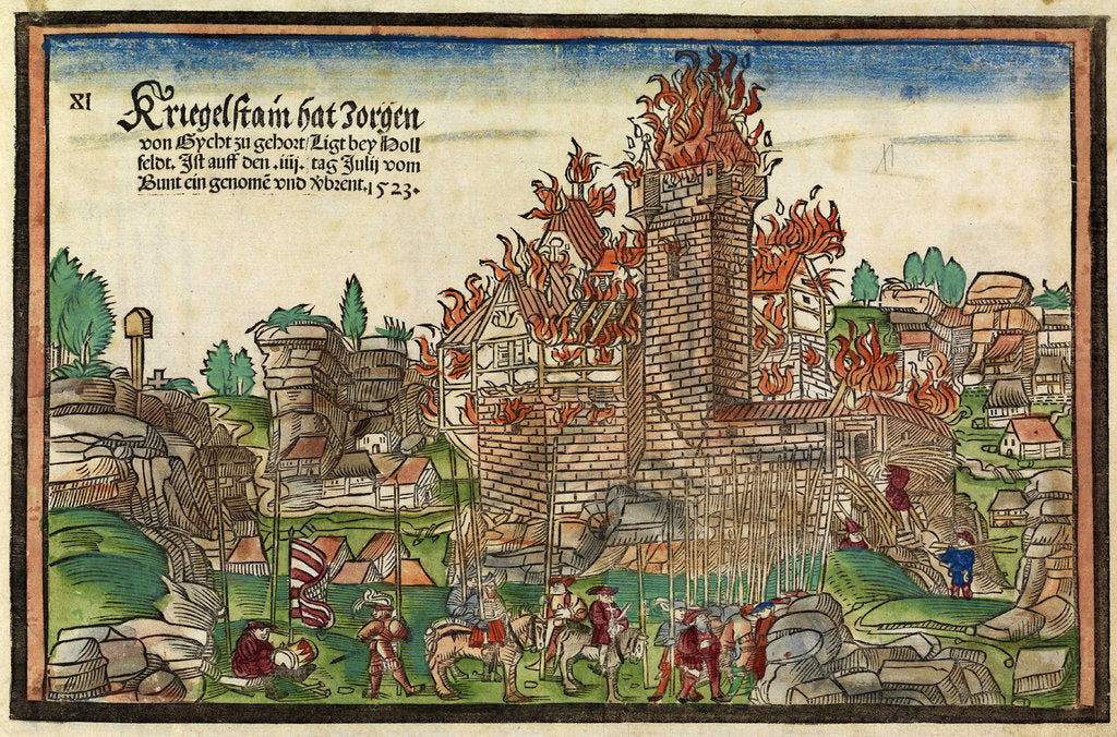 Detail of Destruction of the Krögelstein Castle by the Swabian League by Hans Wandereisen