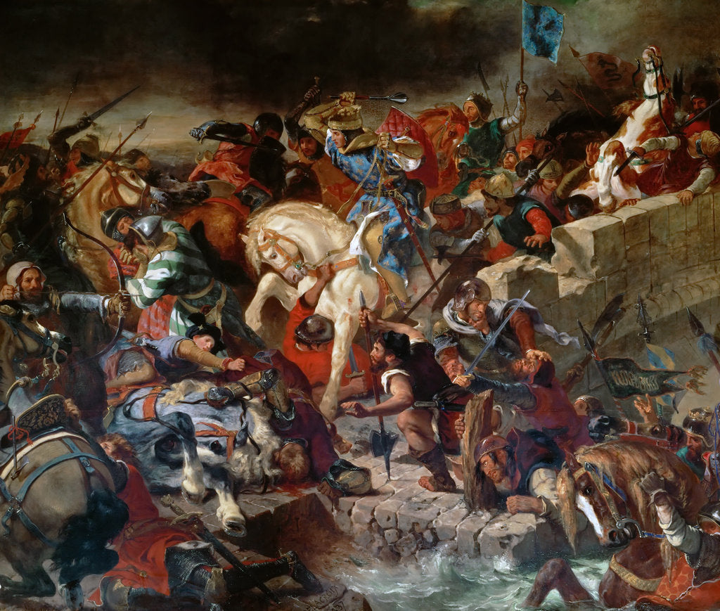 Detail of The Battle of Taillebourg, 21st July 1242 by Eugène Delacroix