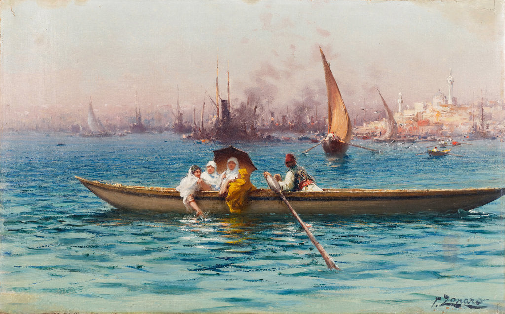 Detail of Amusement on the Caique by Fausto Zonaro