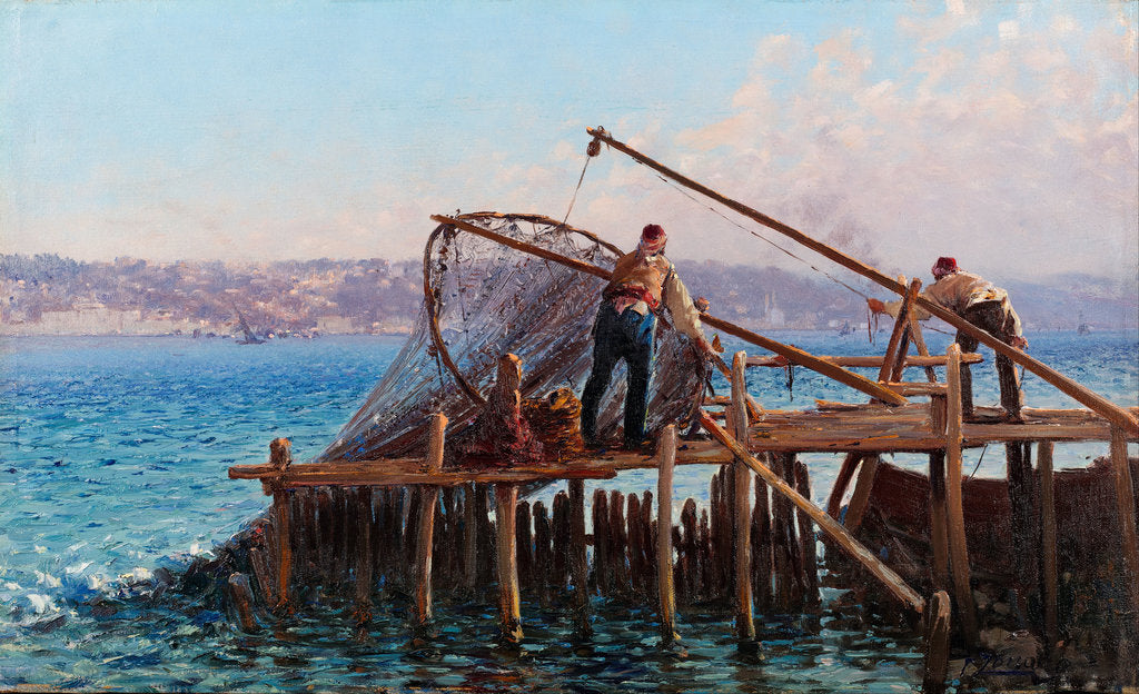 Fishermen by Fausto Zonaro