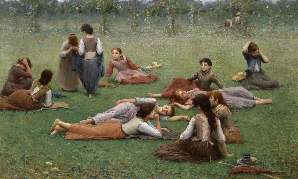 Detail of After the Game by Fausto Zonaro