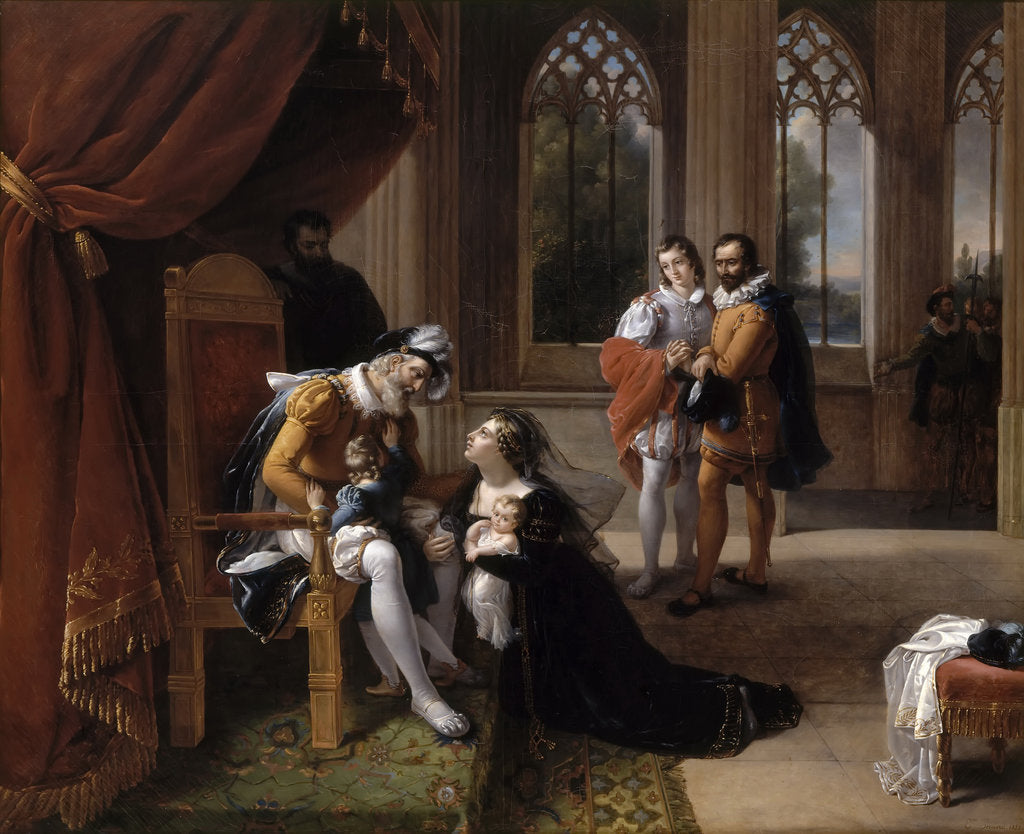 Detail of Inês de Castro with Her Children at the Feet of Afonso IV, King of Portugal, 1335 by Eugénie Servières