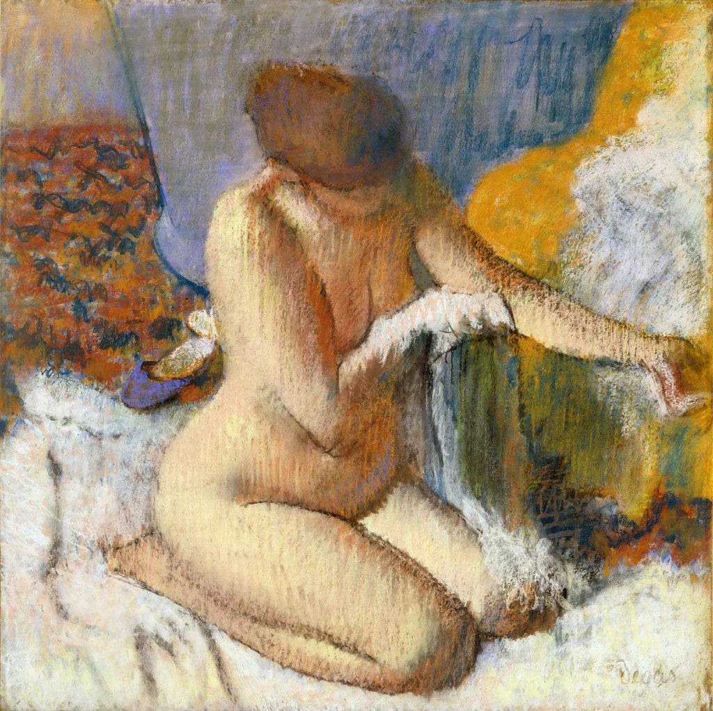 Detail of La Sortie du bain by Edgar Degas