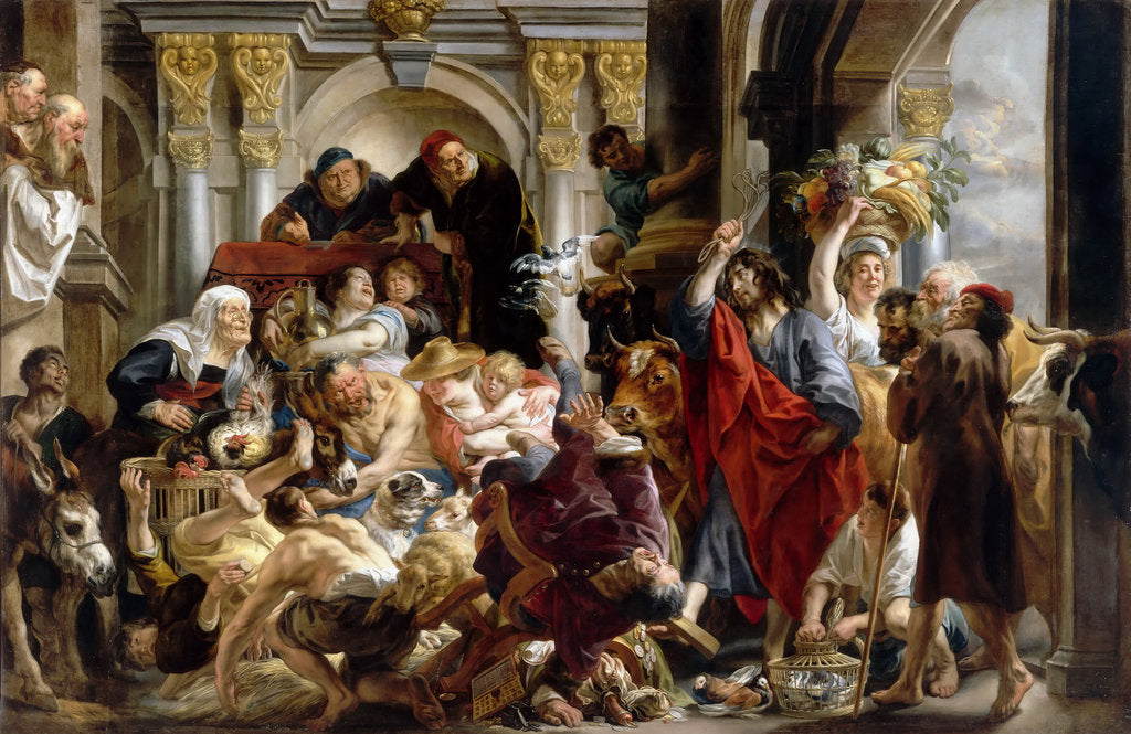 Detail of Christ Driving the Money Changers from the Temple by Jacob Jordaens