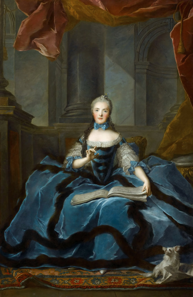 Detail of Princess Marie Adélaïde of France by Jean-Marc Nattier