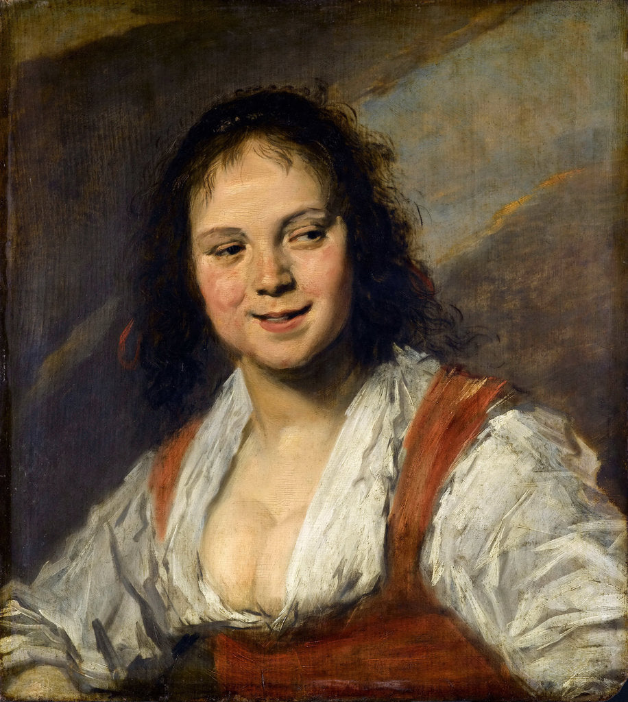 Detail of Gypsy Girl (La Bohémienne) by Frans I Hals