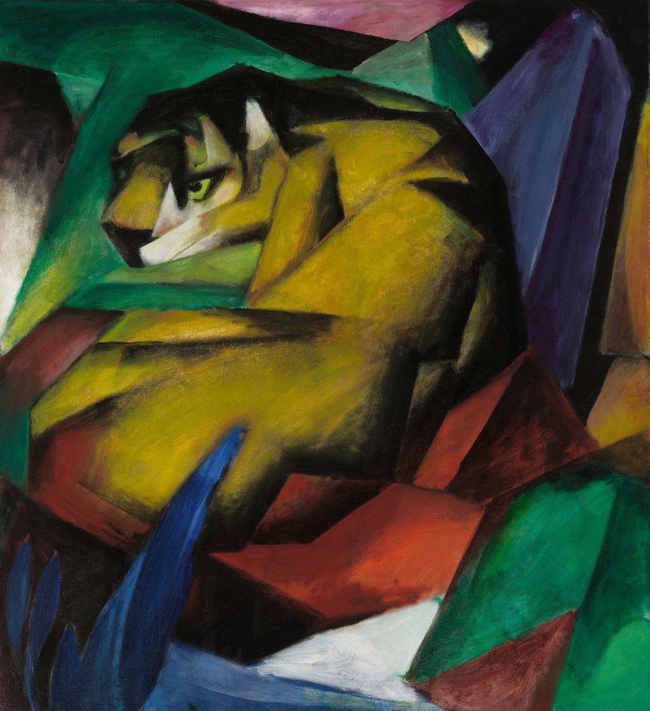 Detail of The tiger by Franz Marc