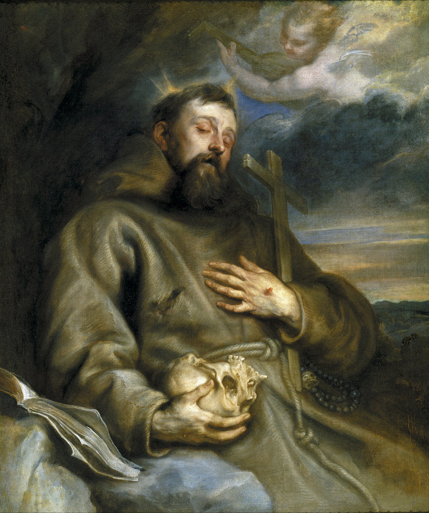 Detail of Saint Francis of Assisi in Ecstasy by Sir Anthony van Dyck
