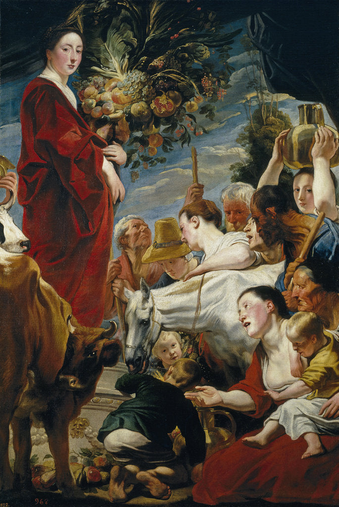 Detail of The Offering to Ceres by Jacob Jordaens