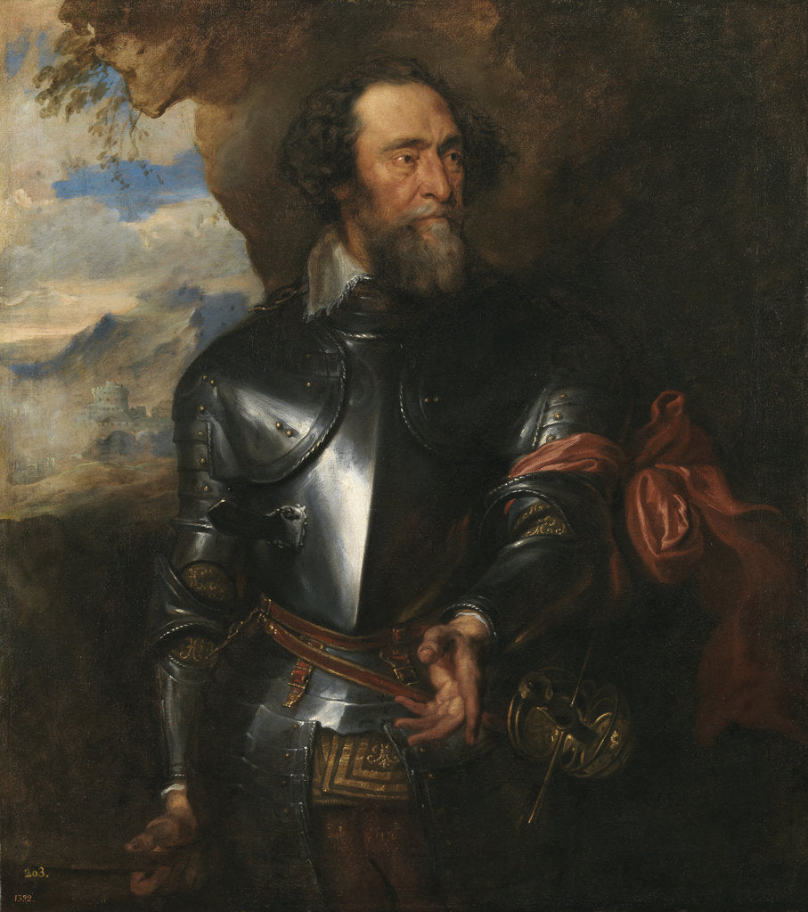 Detail of Portrait of Count Hendrik van den Bergh by Sir Anthony van Dyck