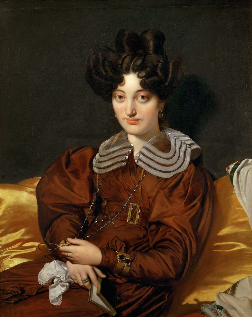 Detail of Portrait of Madame Marcotte de Sainte-Marie by Jean Auguste Dominique Ingres