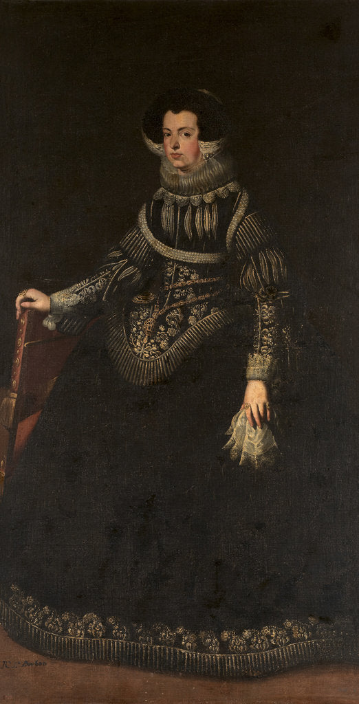 Detail of Portrait of Queen Elisabeth of France, Queen consort of Spain by Anonymous