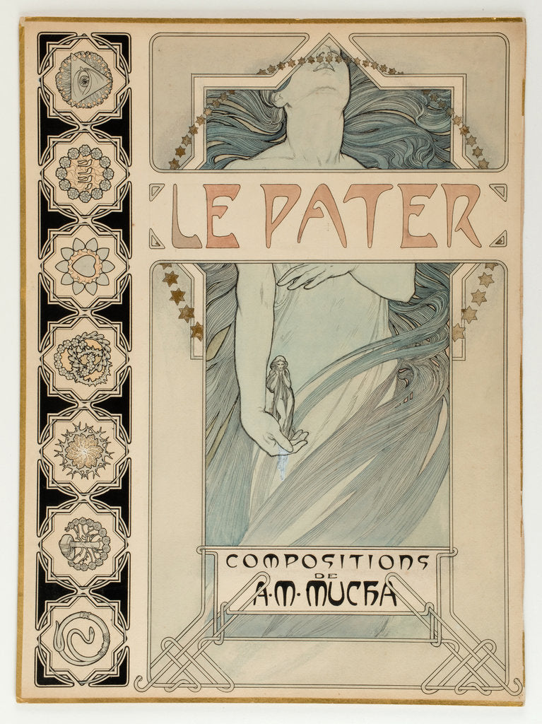 Detail of Cover Design for the illustrated edition Le Pater by Alfons Marie Mucha