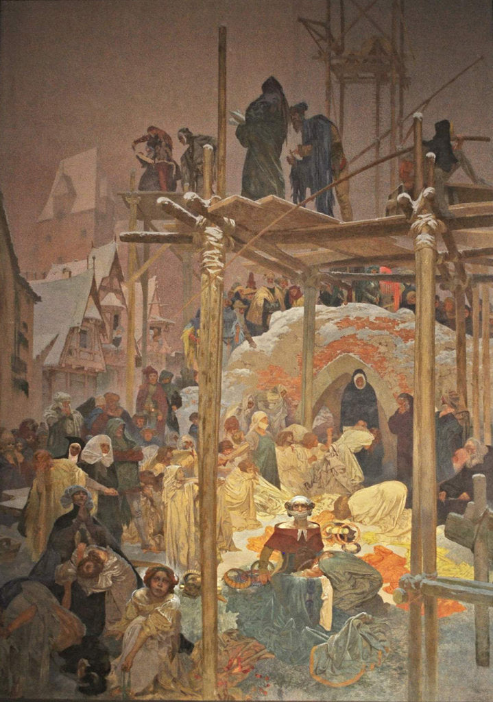 Detail of Jan Milic z Kromerize (The cycle The Slav Epic) by Alfons Marie Mucha