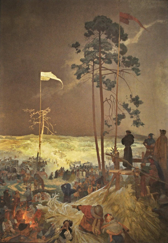 Detail of The Meeting Na Krizkach  (The cycle The Slav Epic) by Alfons Marie Mucha