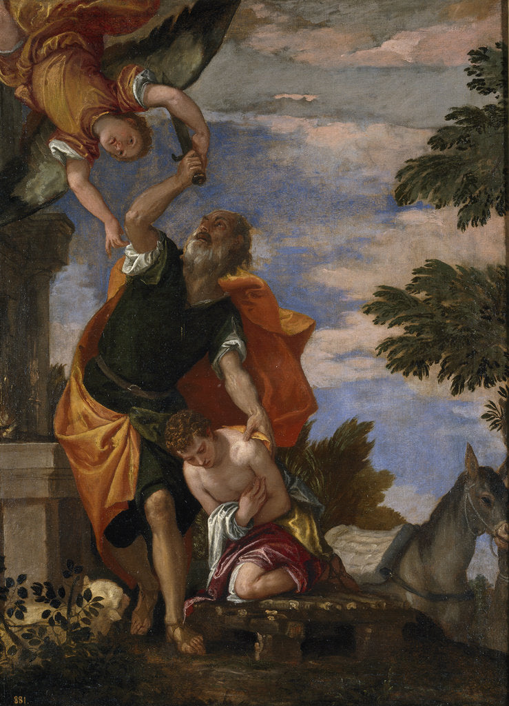 Detail of The Sacrifice of Isaac by Paolo Veronese