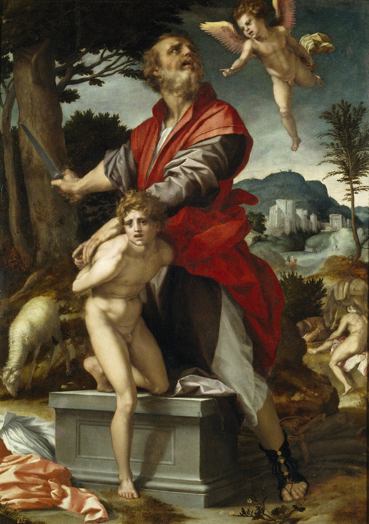 Detail of The Sacrifice of Isaac by Andrea del Sarto