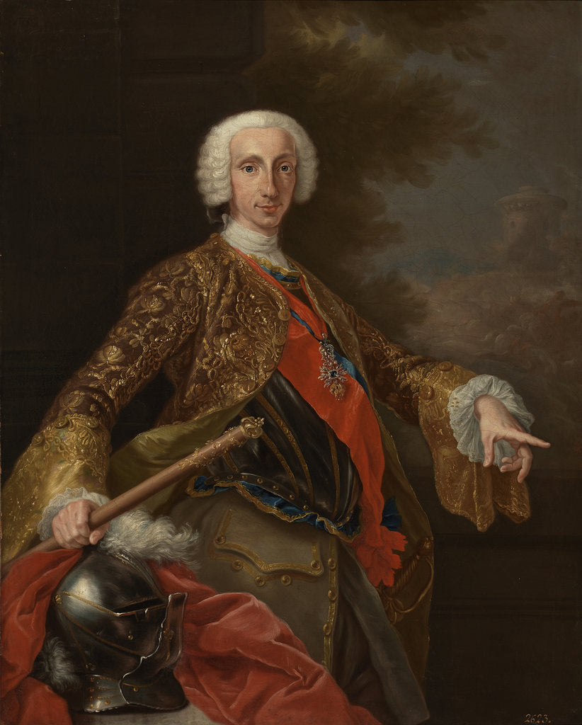 Detail of Charles III of Spain by Giuseppe Bonito