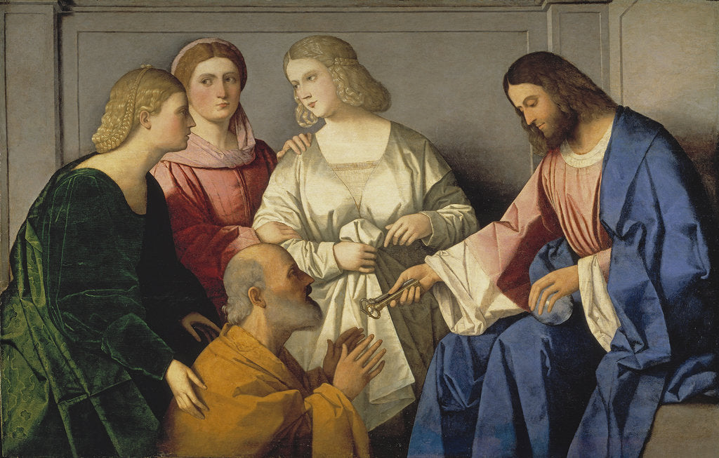 Detail of Christ Giving the Keys to Saint Peter by Vincenzo di Biagio Catena