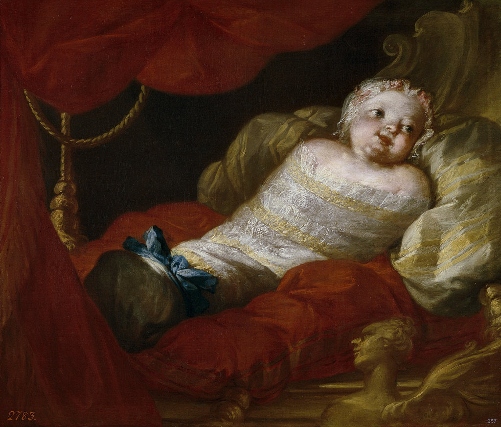 Detail of Infanta Isabella of Bourbon, Princess of Naples by Clemente Ruta