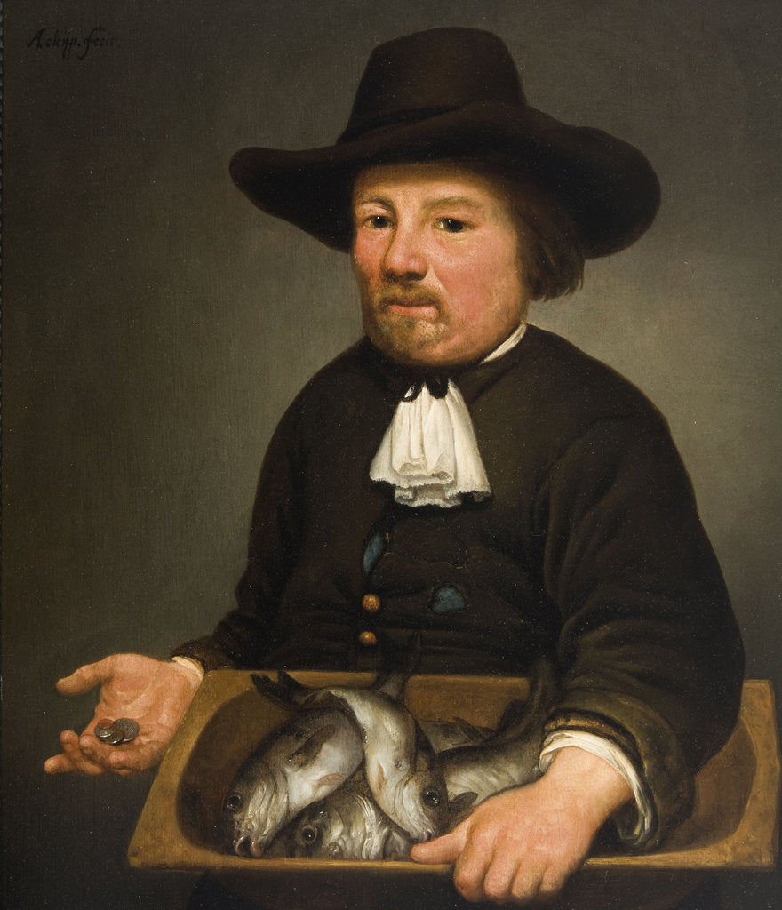 Detail of Man with the Bucket of Fish by Aelbert Cuyp